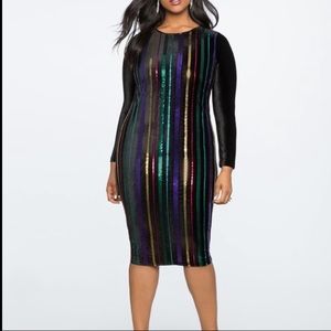 Eloquii Velvet Sequin Bodycon Dress 14